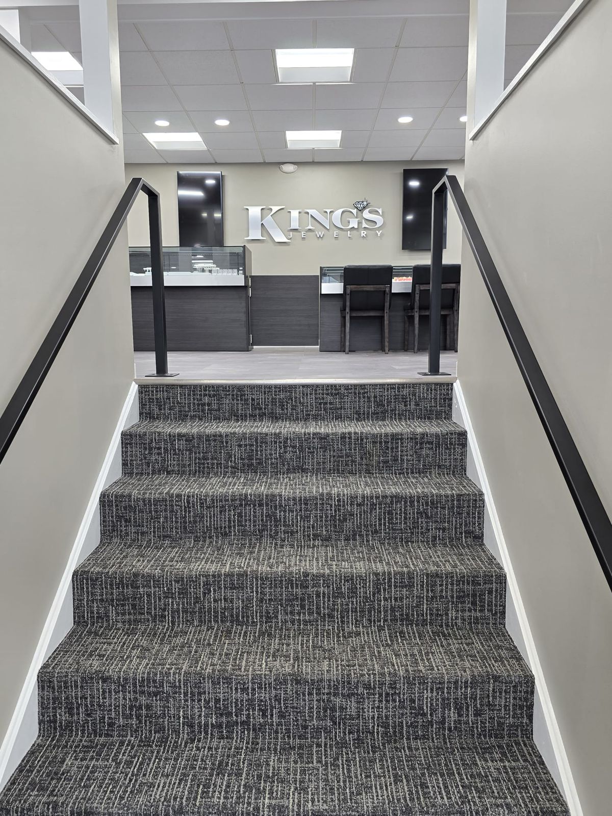 split-level staircase transition